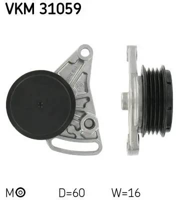 Spriegotājrullītis, Ķīļrievu siksna SKF VKM31059