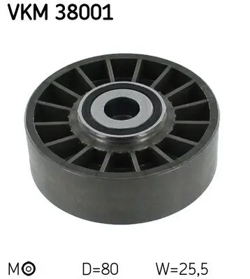 Spriegotājrullītis, Ķīļrievu siksna SKF VKM38001