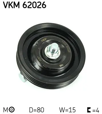 Spriegotājrullītis, Ķīļrievu siksna SKF VKM62026