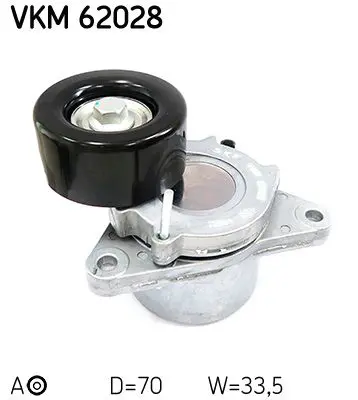Spriegotājrullītis, Ķīļrievu siksna SKF VKM62028