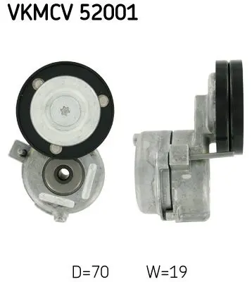 Spriegotājrullītis, Ķīļrievu siksna SKF VKMCV52001