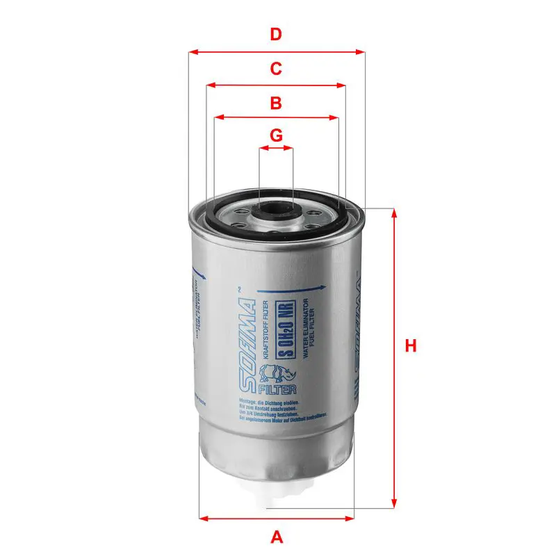 Degvielas filtrs SOFIMA S0H2ONR