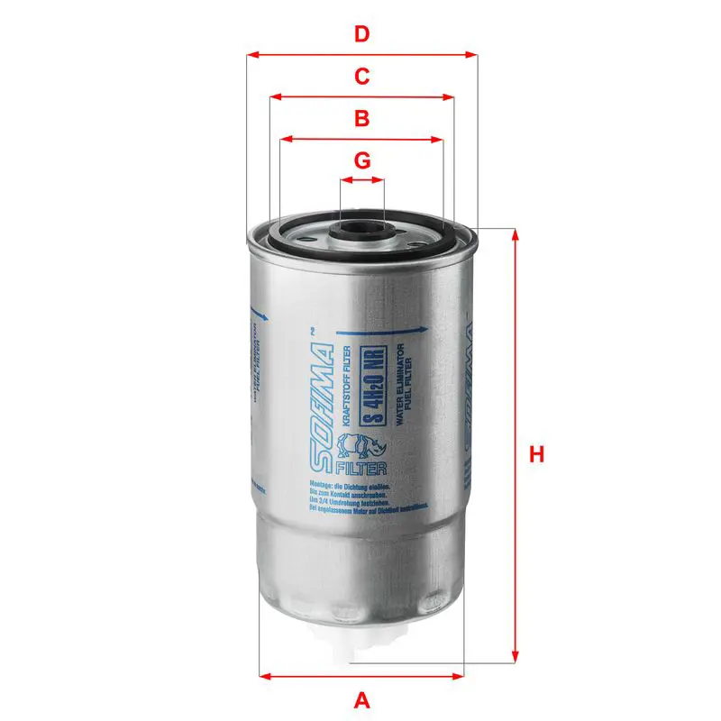 Degvielas filtrs SOFIMA S4H2ONR
