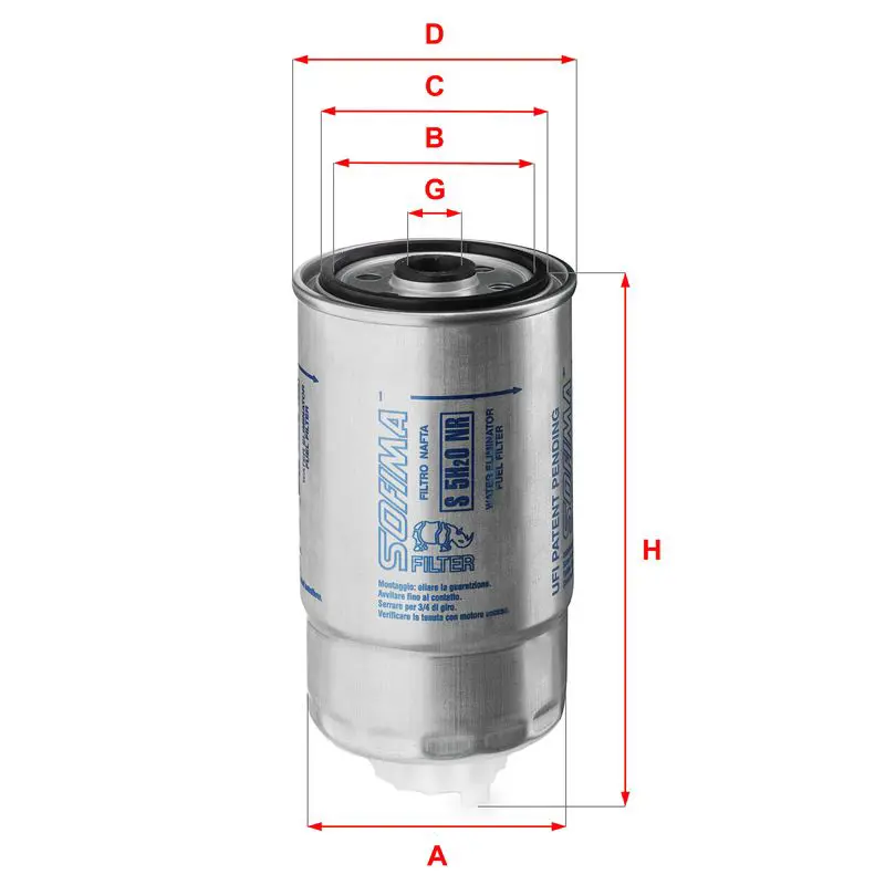 Degvielas filtrs SOFIMA S5H2ONR