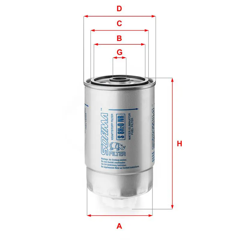 Degvielas filtrs SOFIMA S8H2ONR