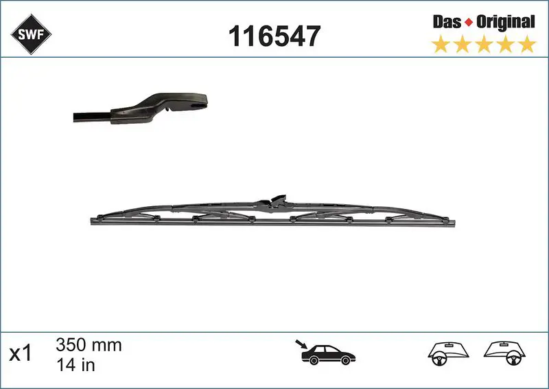 Stikla tīrītāja slotiņa SWF 116547