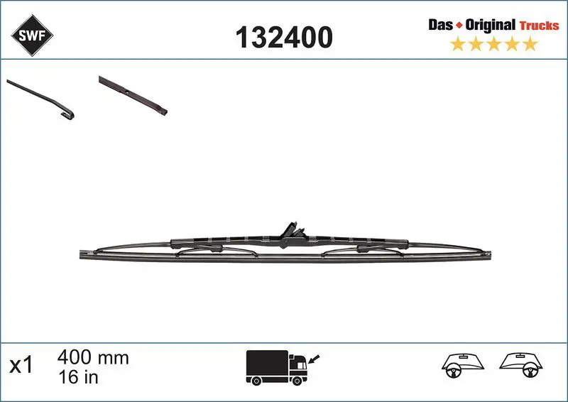 Stikla tīrītāja slotiņa SWF 132400