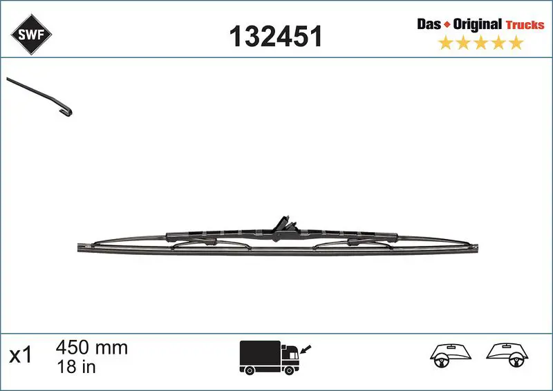 Stikla tīrītāja slotiņa SWF 132451