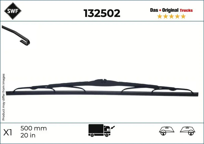 Stikla tīrītāja slotiņa SWF 132502