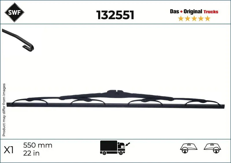 Stikla tīrītāja slotiņa SWF 132551