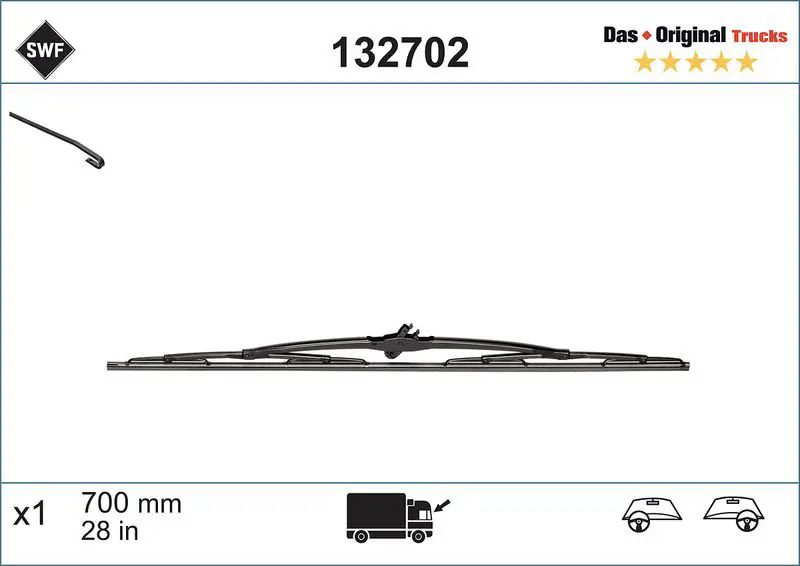 Stikla tīrītāja slotiņa SWF 132702