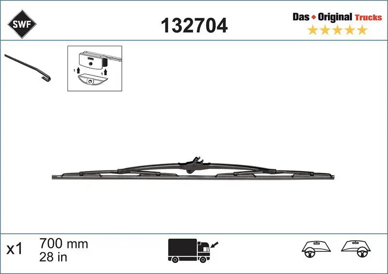 Stikla tīrītāja slotiņa SWF 132704