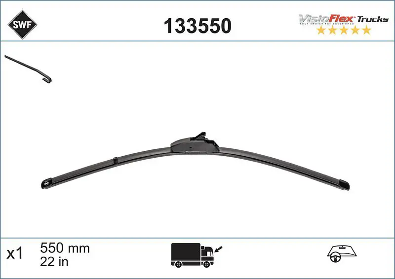 Stikla tīrītāja slotiņa SWF 133550