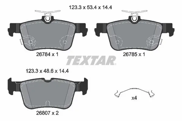 Brake Pad Set, disc brake TEXTAR
