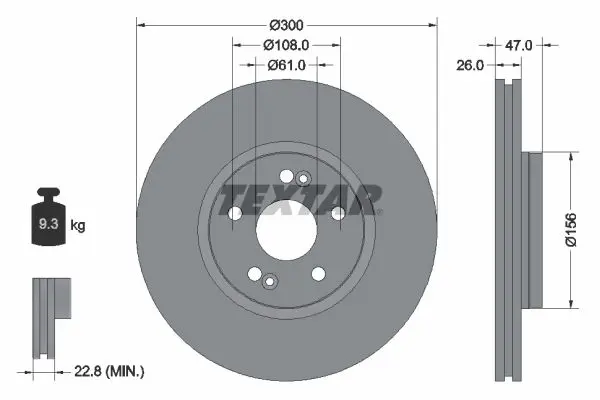 Bremžu diski TEXTAR 92119003