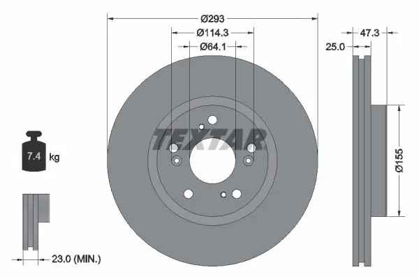 Bremžu diski TEXTAR 92257303