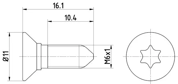 Skrūve, Bremžu disks TEXTAR TPM0008
