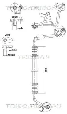 High-/Low Pressure Line, air conditioning TRISCAN