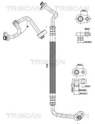 High-/Low Pressure Line, air conditioning TRISCAN