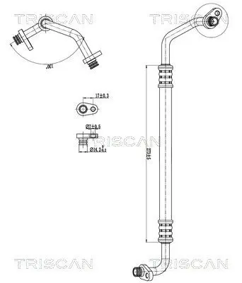 High-/Low Pressure Line, air conditioning TRISCAN