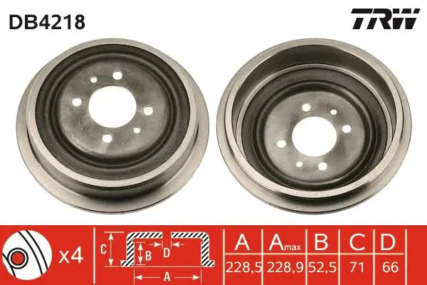 Bremžu trumulis TRW DB4218