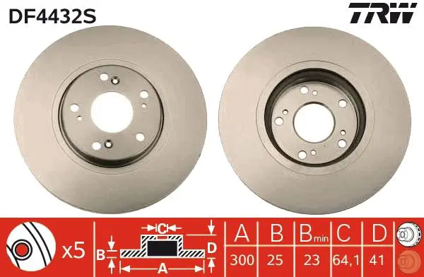 Bremžu diski TRW DF4432S
