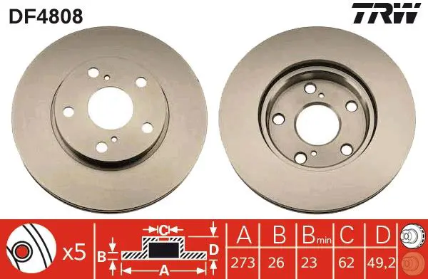 Bremžu diski TRW DF4808