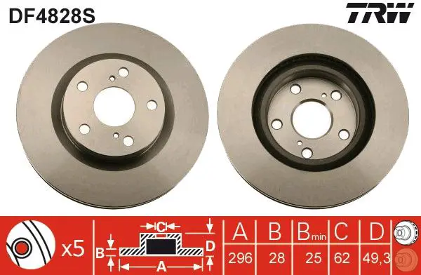 Bremžu diski TRW DF4828S