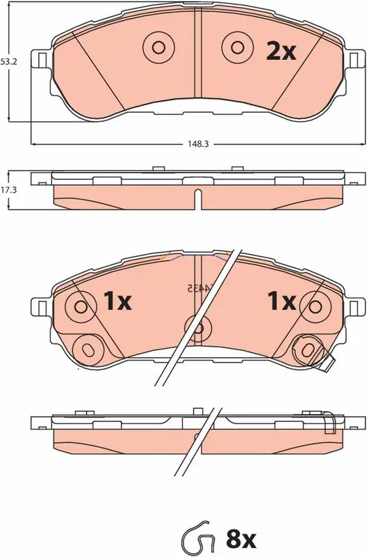 Brake Pad Set, disc brake TRW