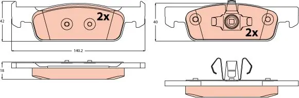Brake Pad Set, disc brake TRW