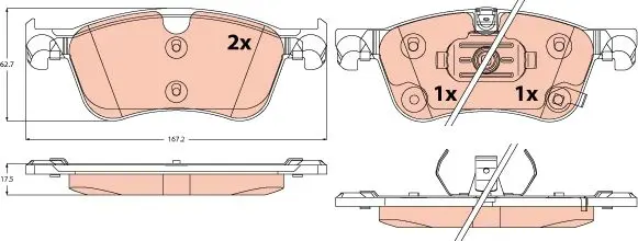 Brake Pad Set, disc brake TRW