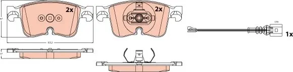 Brake Pad Set, disc brake TRW