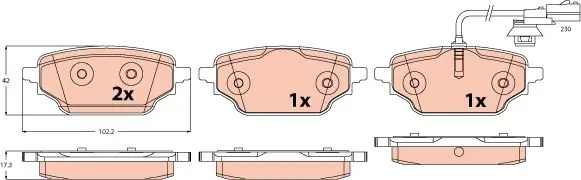 Brake Pad Set, disc brake TRW