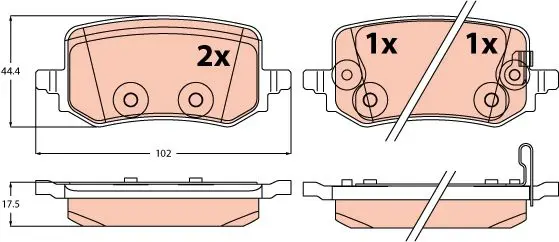 Brake Pad Set, disc brake TRW