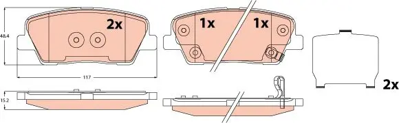 Brake Pad Set, disc brake TRW