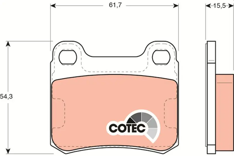 Bremžu uzliku kompl., Disku bremzes TRW