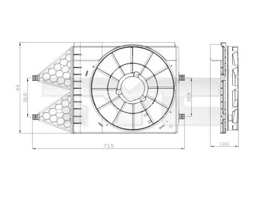 Kronšteins, Radiatora ventilators TYC 83700331