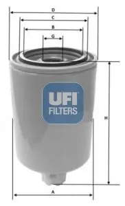 Degvielas filtrs UFI 2403900