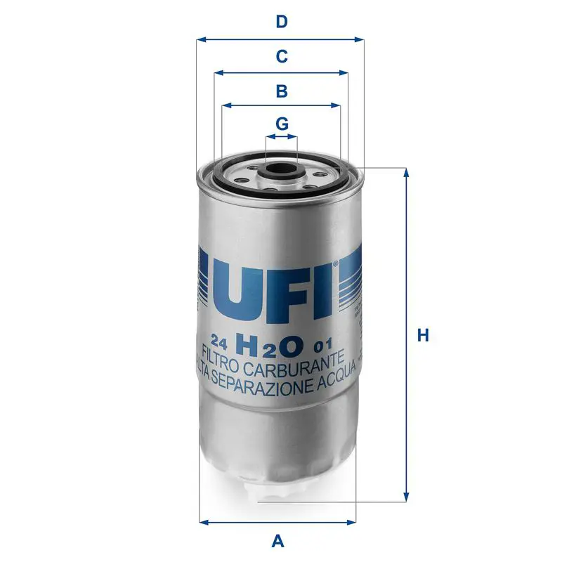 Degvielas filtrs UFI 24H2O01