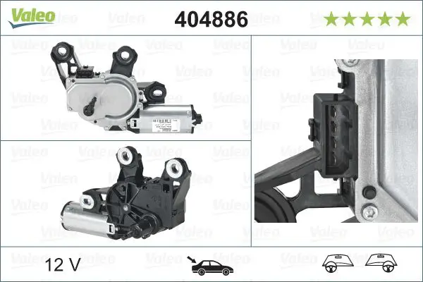 Stikla tīrītāju motors Valeo 404886