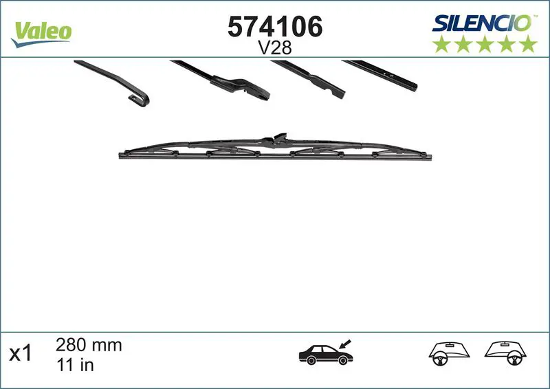Stikla tīrītāja slotiņa Valeo 574106