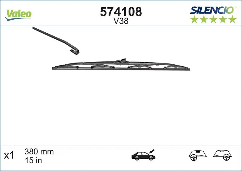 Stikla tīrītāja slotiņa Valeo 574108