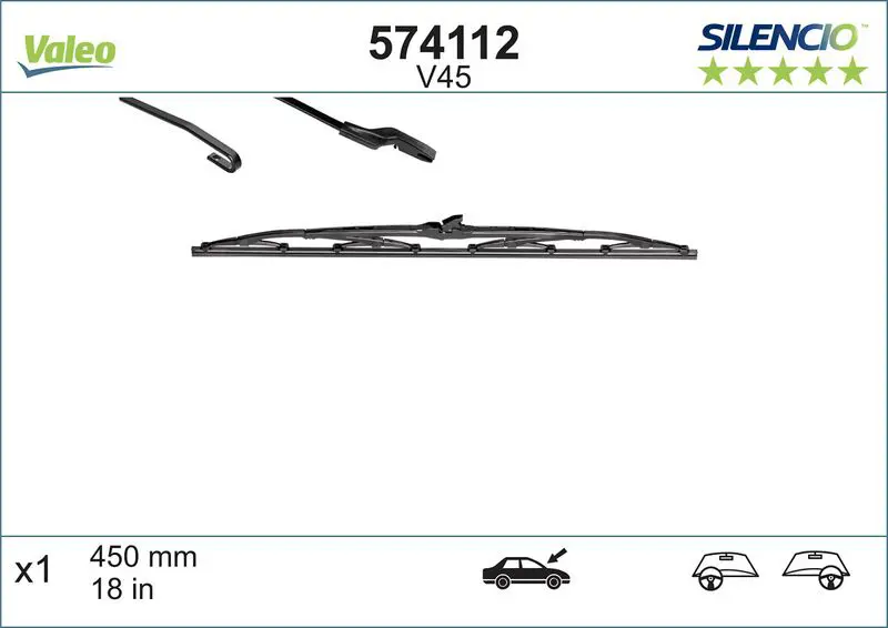 Stikla tīrītāja slotiņa Valeo 574112