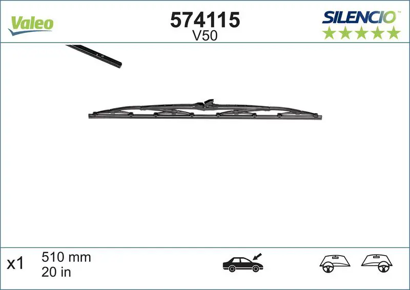 Stikla tīrītāja slotiņa Valeo 574115