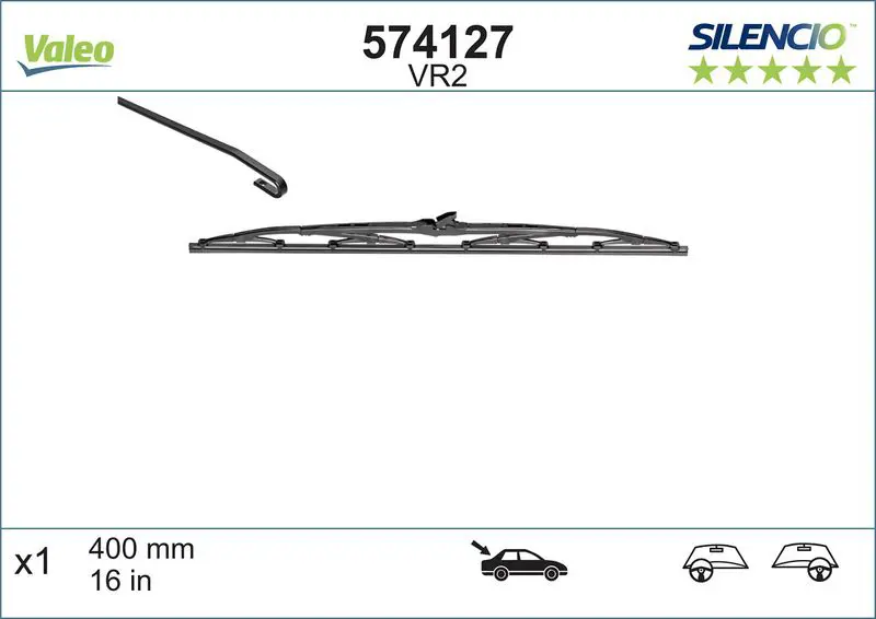 Stikla tīrītāja slotiņa Valeo 574127