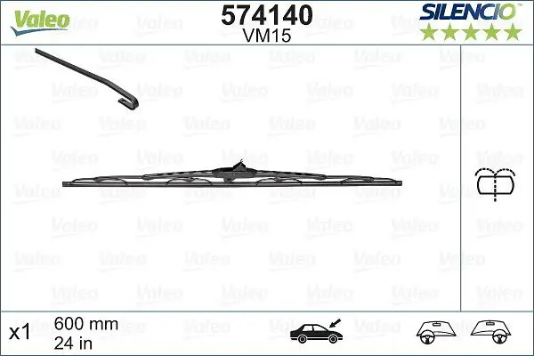 Stikla tīrītāja slotiņa Valeo 574140