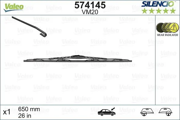 Stikla tīrītāja slotiņa Valeo 574145