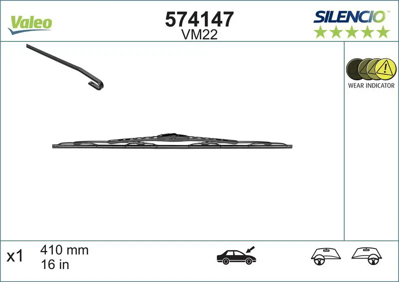 Stikla tīrītāja slotiņa Valeo 574147