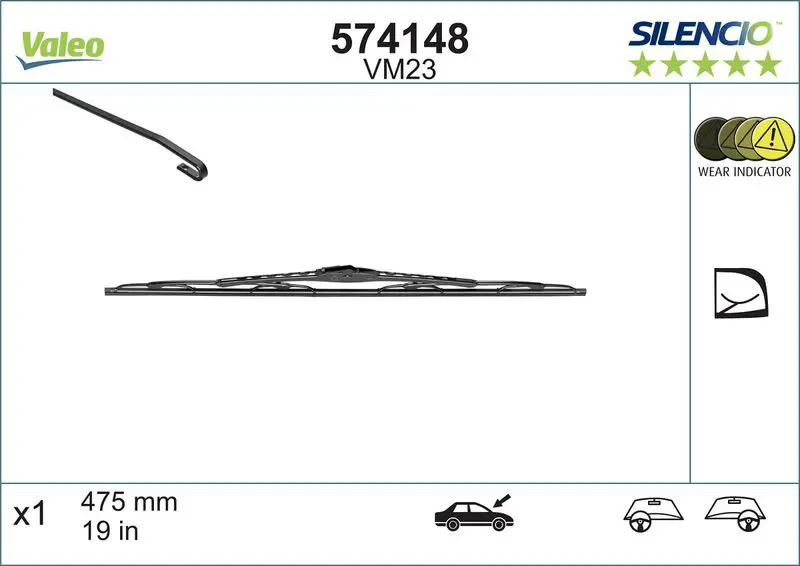 Stikla tīrītāja slotiņa Valeo 574148