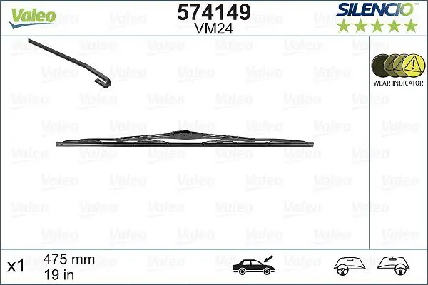 Stikla tīrītāja slotiņa Valeo 574149
